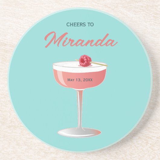 Cheers to [Name] Personalized Party  コースター (正面)