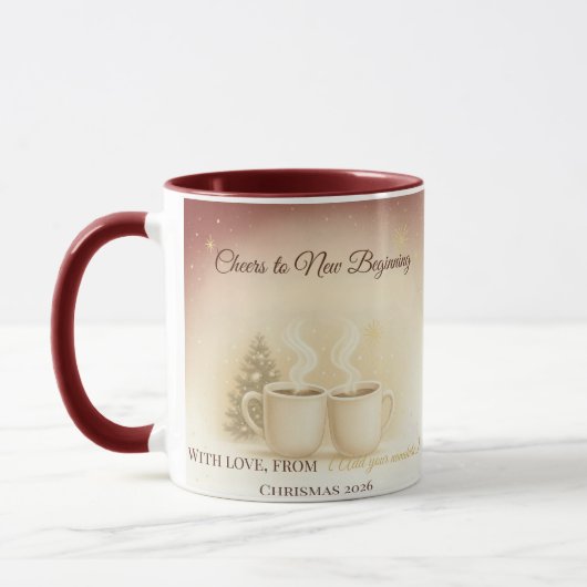 Cheers to New Beginnings | Custom Holiday Mug 2026 マグカップ (左)