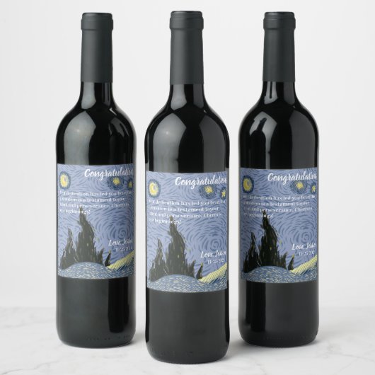 Cheers to New Heights: Custom Wine Labels for Cele ワインラベル (ボトル)