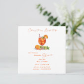 Cheers to Our Bride-to-be Aperol Square Bridal  招待状 (スタンド正面)