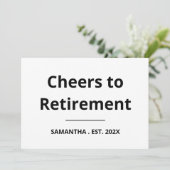 Cheers to Retirement Funny Retirement Card カード (スタンド正面)