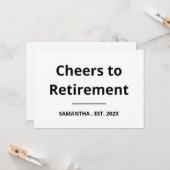 Cheers to Retirement Funny Retirement Card カード (正面/裏面インサイチュ)