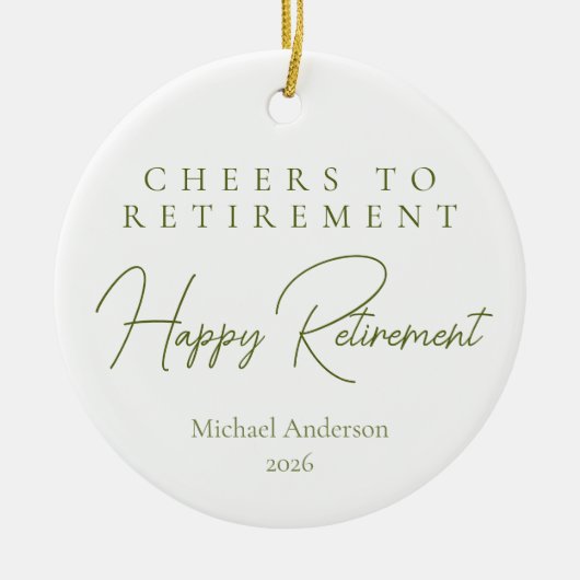Cheers to Retirement Gift セラミックオーナメント (正面)