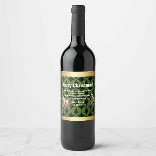 Cheers to Robert: Custom Christmas Wine Labels! ワインラベル (正面)