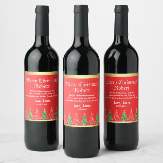 Cheers to Robert: Custom Holiday Wine Labels! ワインラベル (ボトル)