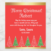 Cheers to Robert: Custom Holiday Wine Labels! ワインラベル (シングルラベル)