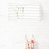 Cheers to Sage Green & Beige Wedding Banner 横断幕 (インサイチュ)