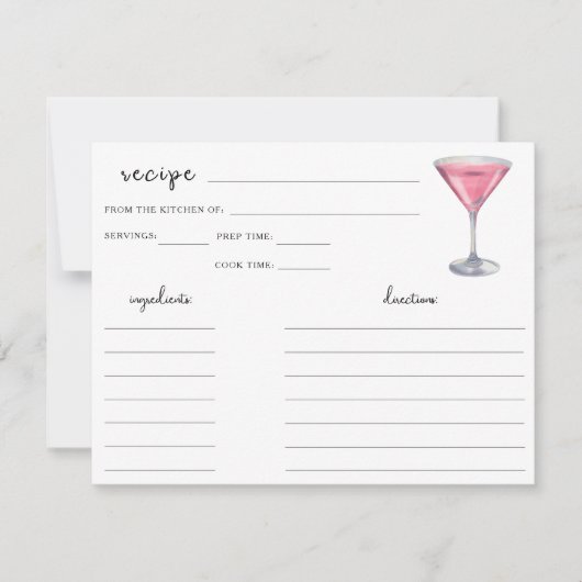 Cheers to the Bride -  bridal shower recipe (正面)