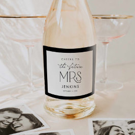 Cheers to the Future Mrs Bridal Shower Wine Label スパークリングワインラベル