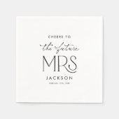 Cheers to the Future Mrs Napkins スタンダードカクテルナプキン (正面)