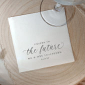Cheers to the Future Wedding Engagement or Shower スタンダードカクテルナプキン