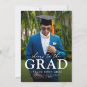 Cheers to the Grad Photo Graduation 招待状 (正面)