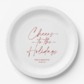 Cheers to the Holidays Festive ペーパープレート (正面)