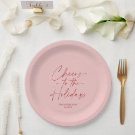 Cheers to the Holidays Festive ペーパープレート