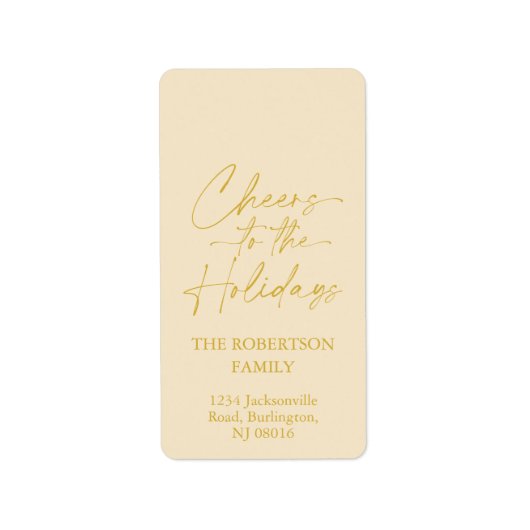 Cheers to the Holidays Festive ラベル (正面)