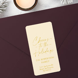 Cheers to the Holidays Festive ラベル