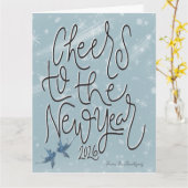 cheers to the new year カード (黄色い花)