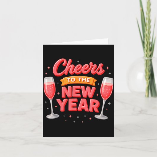 Cheers To The New Year 2026 Champagne New Years Ev カード (正面)