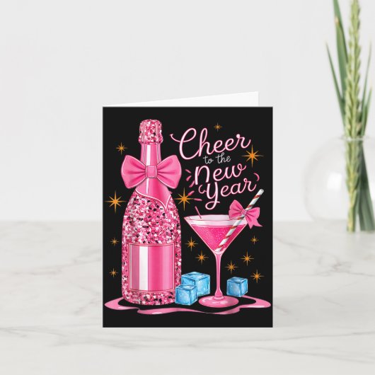 Cheers To The New Year 2026 Champagne New Years Ev カード (正面)