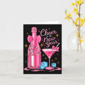 Cheers To The New Year 2026 Champagne New Years Ev カード (黄色い花)