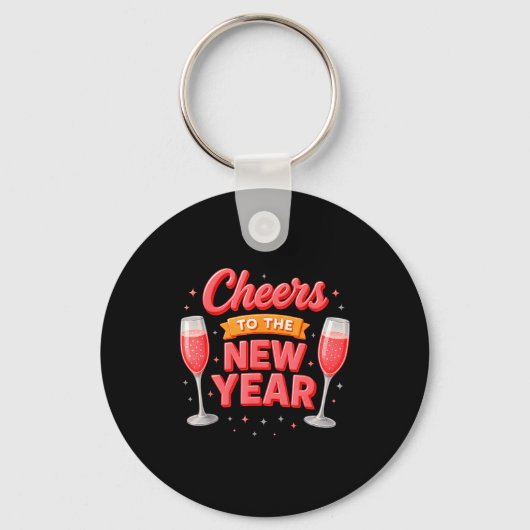 Cheers To The New Year 2026 Champagne New Years Ev キーホルダー (正面)