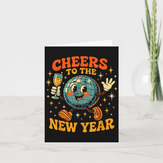 Cheers To The New Year 2026 Retro Party Gift  カード (正面)