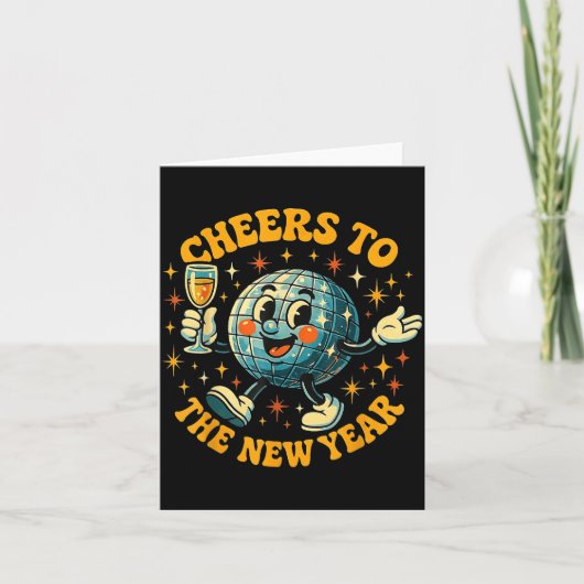 Cheers To The New Year 2026 Retro Party Gift  カード (正面)