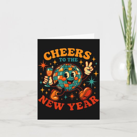 Cheers To The New Year 2026 Retro Party Gift  カード (正面)