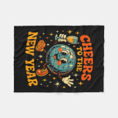 Cheers To The New Year 2026 Retro Party Gift  フリースブランケット (正面(横))
