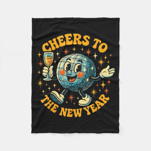 Cheers To The New Year 2026 Retro Party Gift  フリースブランケット (正面)