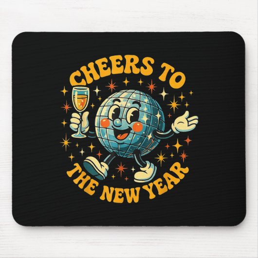 Cheers To The New Year 2026 Retro Party Gift  マウスパッド (正面)