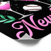 Cheers To The New Year Champagne Gl &amp; Baseball ポスター (角)