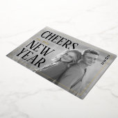 Cheers to the New Year Photo 箔シーズンカード (回転した状態)