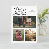 Cheers To The New Year White Multi Photo シーズンカード (スタンド正面)