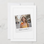 Cheers to Thirty 30 Retro Photo Birthday  招待状 (裏面)