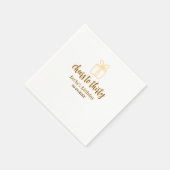 Cheers to thirty yellow brown birthday pastel gift スタンダードカクテルナプキン (角)