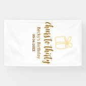 Cheers to thirty yellow brown birthday pastel gift 横断幕 (横)