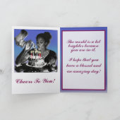 Cheers To You Birthday Cake Greeting  カード (内部)