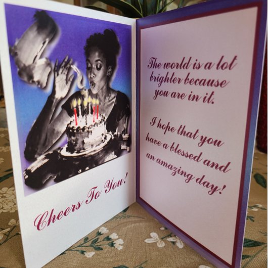 Cheers To You Birthday Cake Greeting  カード