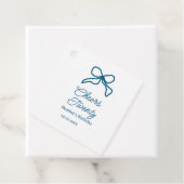 Cheers twenty blue birthday bow name date boho ret フェイバータグ (インサイチュ)