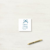 Cheers twenty blue birthday bow name date boho ret ポストイット (デスク上)