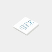 Cheers twenty blue birthday bow name date boho ret ポストイット (アングル)