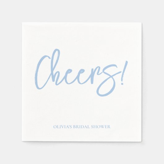 Cheers Wedding Napkins with Rustic Hand Lettering スタンダードカクテルナプキン (正面)