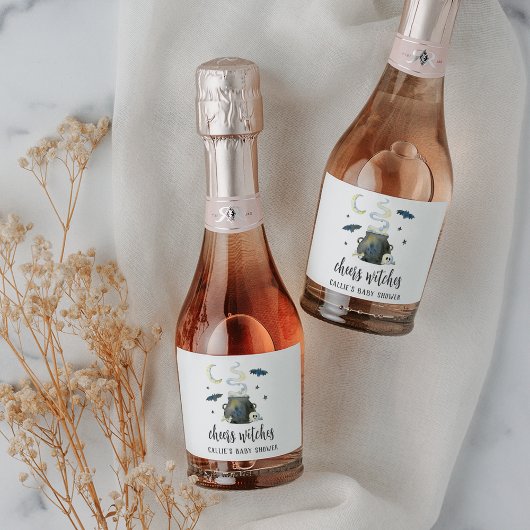 Cheers, Witches | Halloween Baby Shower スパークリングワインラベル