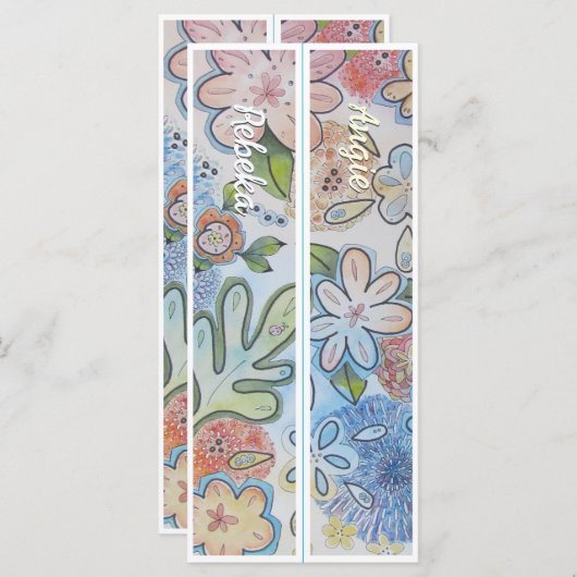 Cheeryパーソナライズされたフローラ2ブックマーク (正面/裏面)