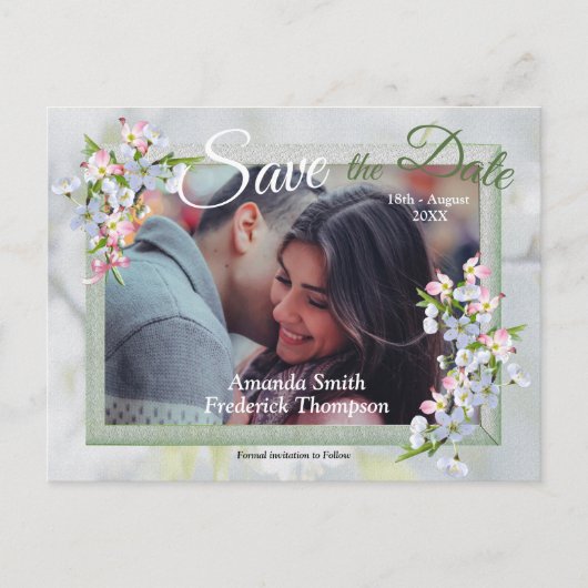 Cheery Blossom春Save the Dates 案内ポストカード (正面)