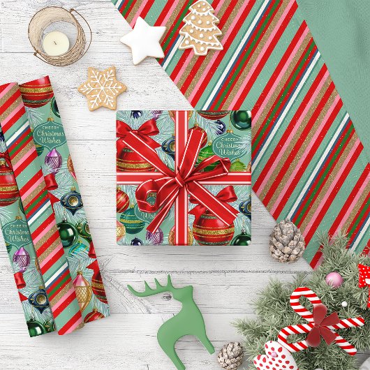 Cheery Christmas Wishes Wrapping Paper ラッピングペーパーシート