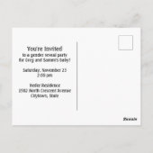 Cheery Polka-点々のあるGender招待状はがき ポストカード (裏面)