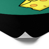 Cheese And Quackers Funny Duck Pun Dark BG ポスター (角)