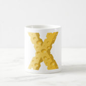 Cheese Letter X Typography コーヒーマグカップ (中央)